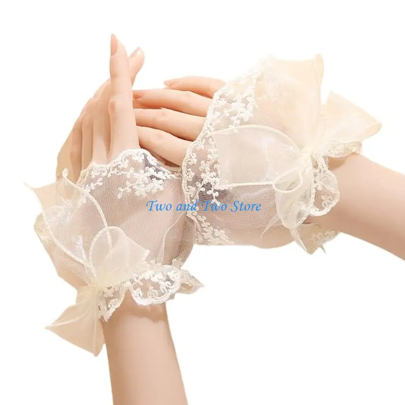 HX6F Ventilated Net Gloves With Against Slip Plan For Dancing Social Gatherings