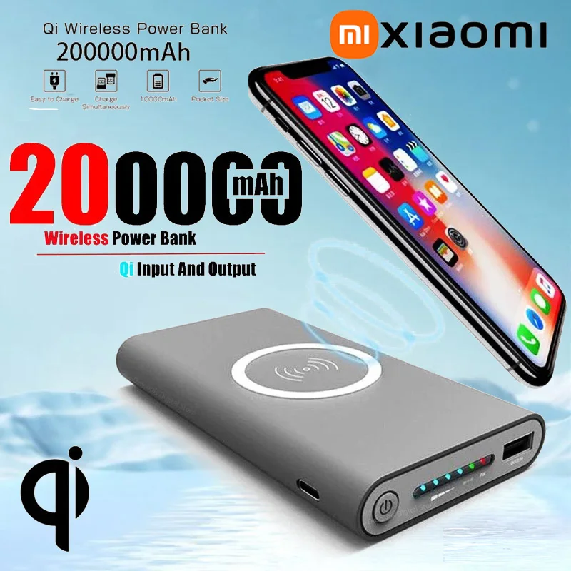 

Xiaomi 200000mAh Power Bank Ultra-Large Capacity Universal Wireless Fast Charging Power Bank Thin And For iPhone Samsung Xiaomi