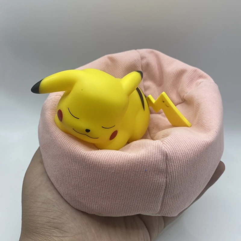 Pokemon Pikachu Night Light Model Cartoon Character Sleeping Sofa Bed Anime Peripheral Decoration Ornaments Children's Toy Gifts