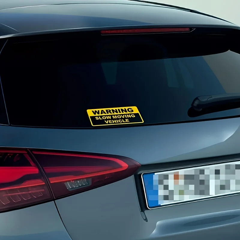 Warnung: Langsam fahren PVC-Autoaufkleber, cooler wasserdichter Vinyl-Aufkleber für den Außenbereich, universelles Auto-Karosserie-Dekorationszubehör – Detail 5