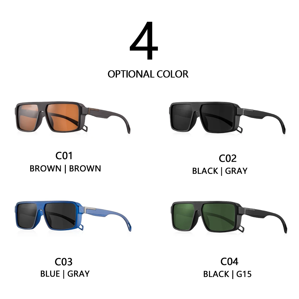 Okulary przeciwsłoneczne CRIXALIS Classics Square Polarized dla kobiet i mężczyzn, modne gogle w stylu vintage, sportowe okulary do jazdy samochodem, wędkowania, z ochroną UV. — zdjęcie 5