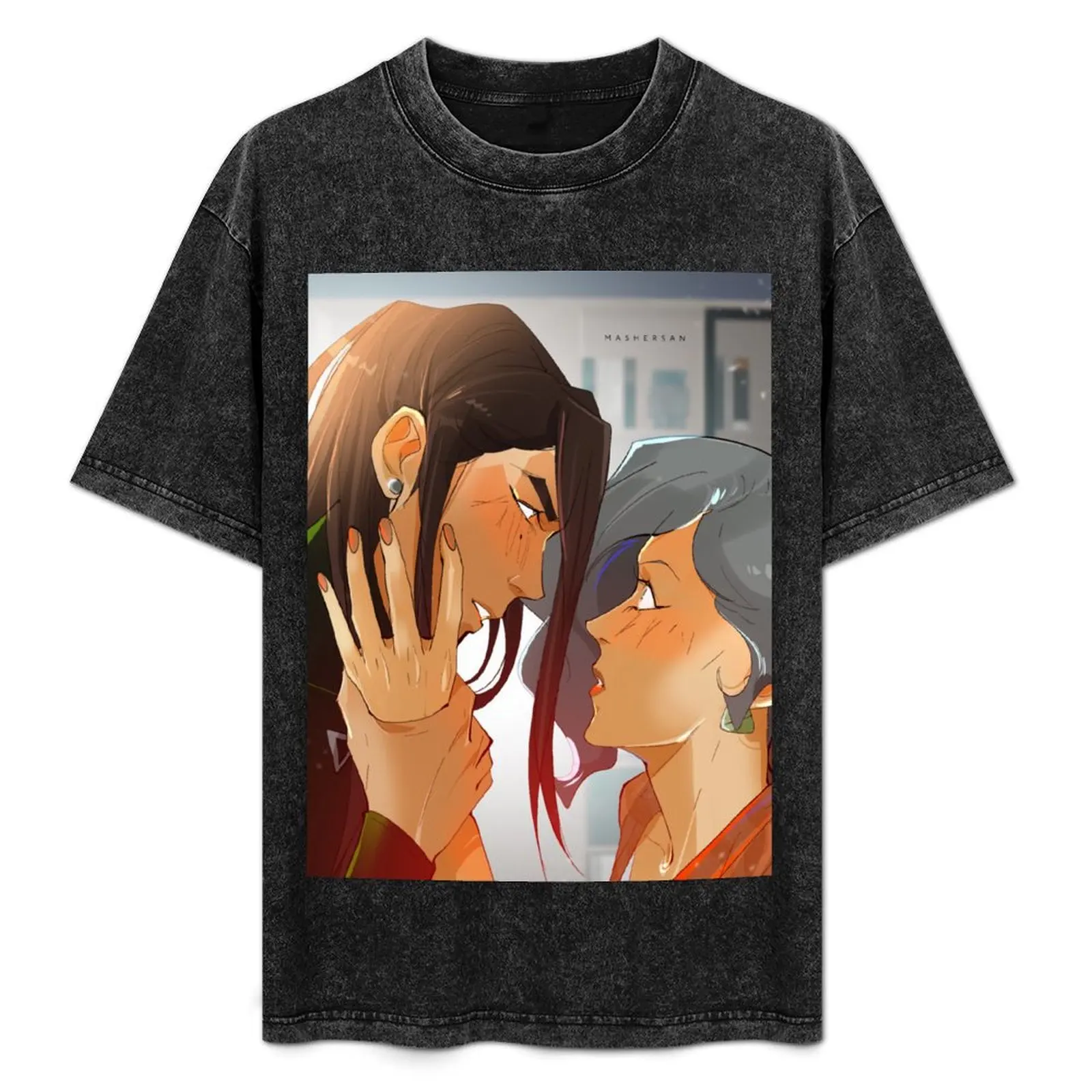 Kuvira holds Su's hand - Mashersan T-Shirt Blouse heavyweights black t shirts for men