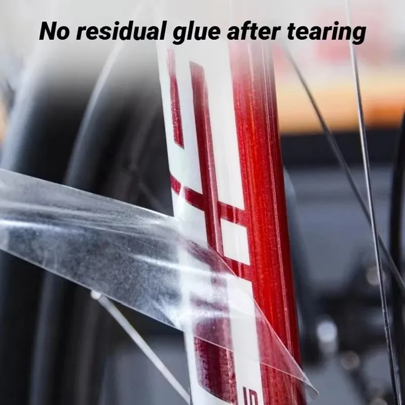 TPU Klare Schutzfolie für Vordergabel Fahrradschutz Aufkleber Kratzfeste Transparente Folie Mountainbike-Aufkleber MTB – Detail 2