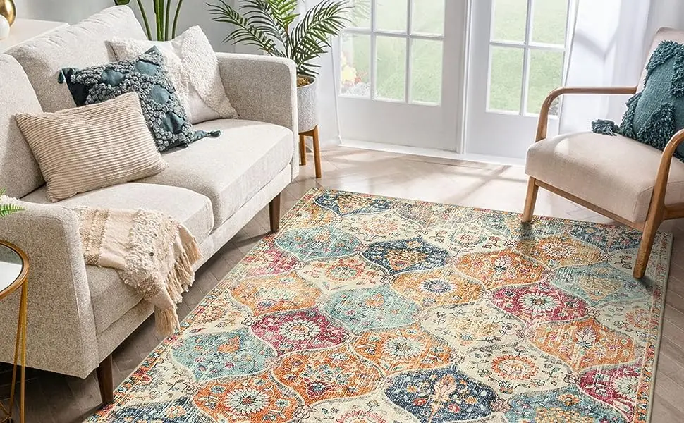 Marok kanis cher Gitter teppich 60x90cm Eingangs teppich rutsch feste wasch bare Innen tür matte kleiner Teppich für Badezimmer im Küchen bereich – Detail 7