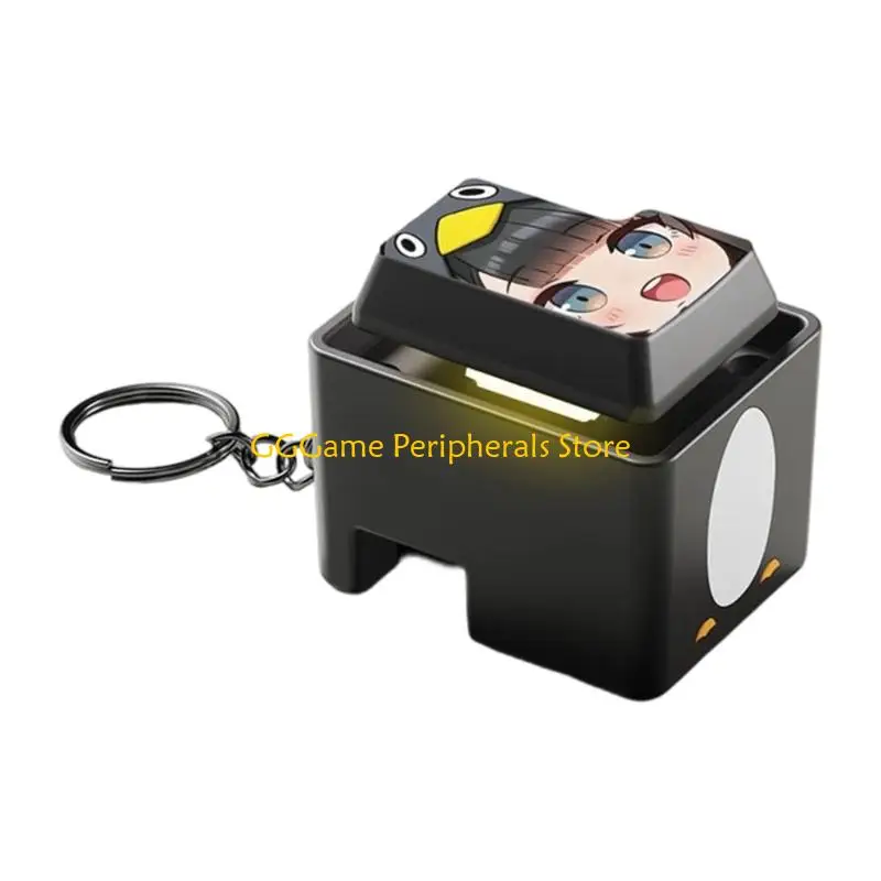 U55B Sound Button Fidgety Toy Fidgety Clickers Keyboard Keychain Decompression Toy Stress Relief for Adult to Relief Stress