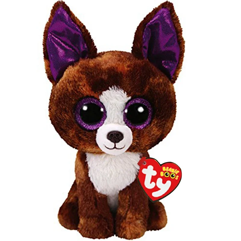 15cm Ty Big Eye Beanie Animals Plush Toy Fox series Cute Animal Plush Collectible Toy Children Holiday birthday Gift