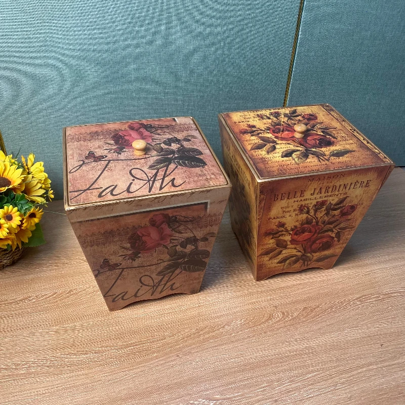 

American Country-style Waste Bin European Minimalist Storage Bin Household Waste Bin Cesto Ropa Sucia Household Merchandises