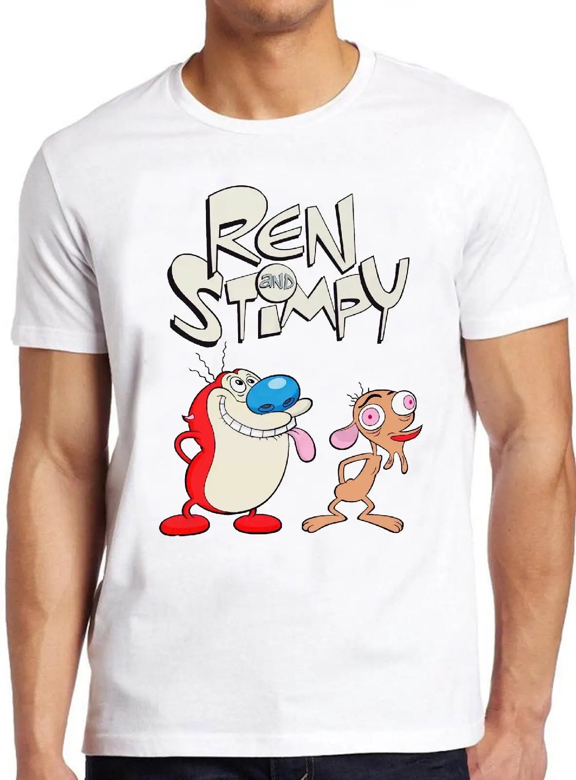 Ren and Stimpy T Shirt B1622 Funny Poster Retro Cool Top