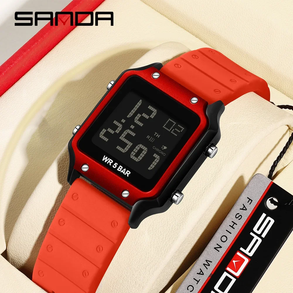 

SANDA Top Brand 2174 Student Watch Sports Waterproof Multi functional Alarm Clock Electronic Male and Female Student Watch