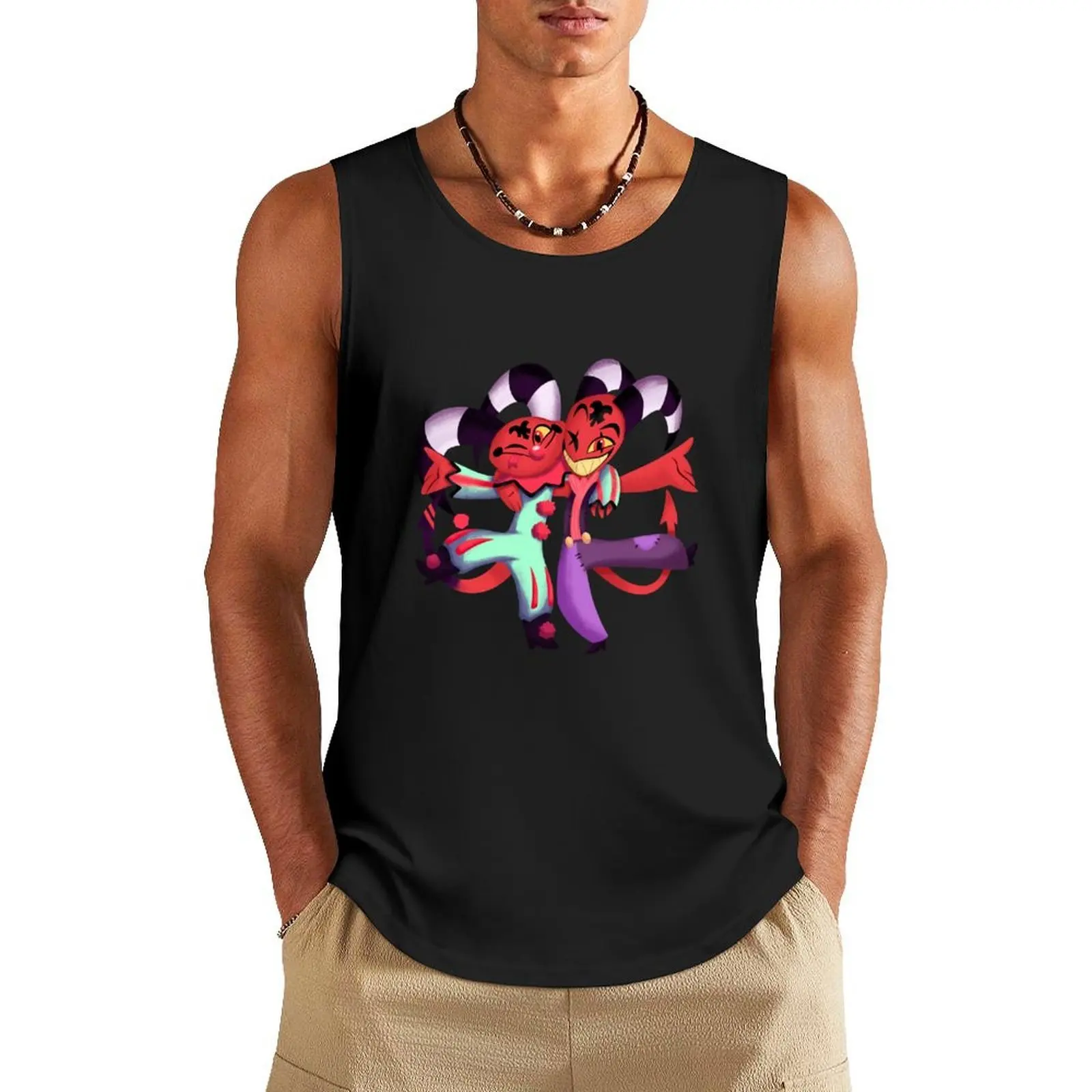 

Helluva boss, Blitzo and Fizzarolli Tank Top anime clothes bodybuilding men Men's gym t-shirts
