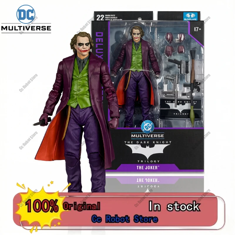

[In Stock] 'The Dark Knight' Joker 7-Inch Action Figure, DC Movie Deluxe Edition Model, DC Multiverse Garage Kit Collectible
