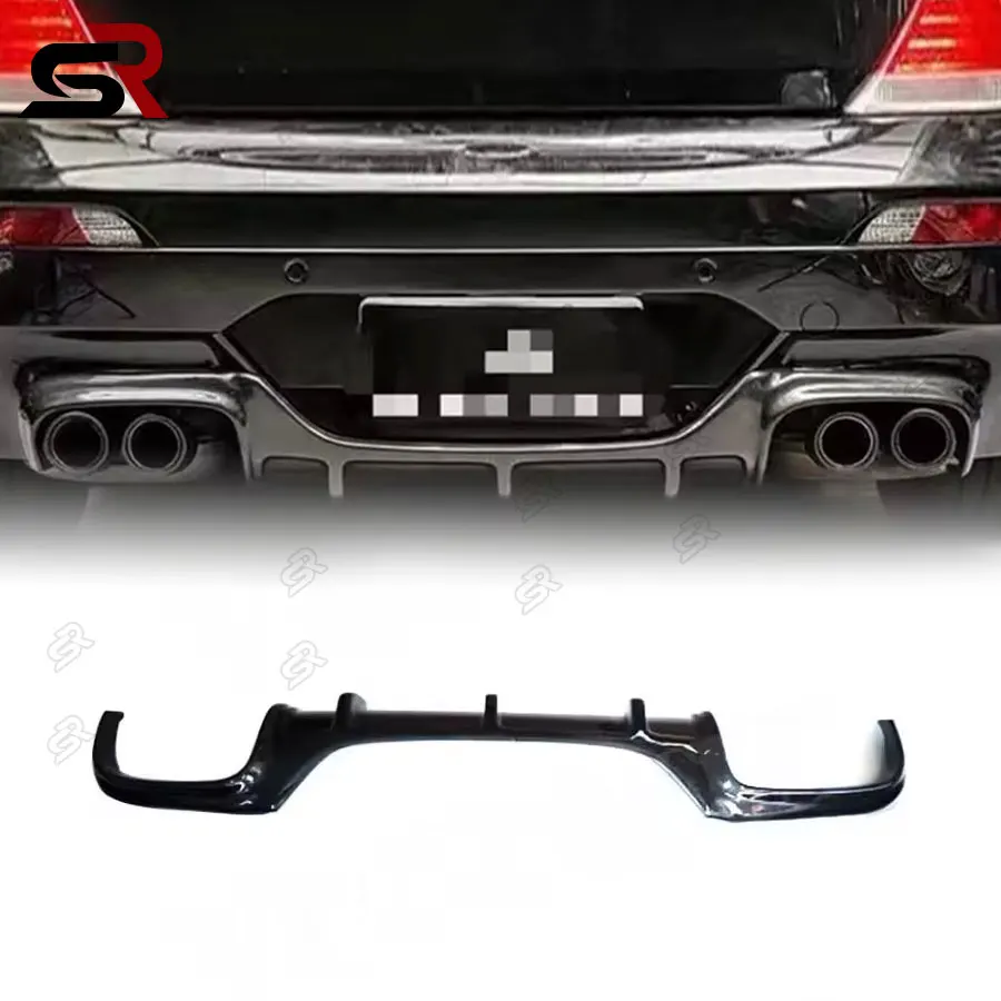 For BMW 6 Series E63 E64 M6 2006 - 2010 Carbon Fiber Car Rear Bumper Lip Diffuser Spoiler Upgrade Body Kit