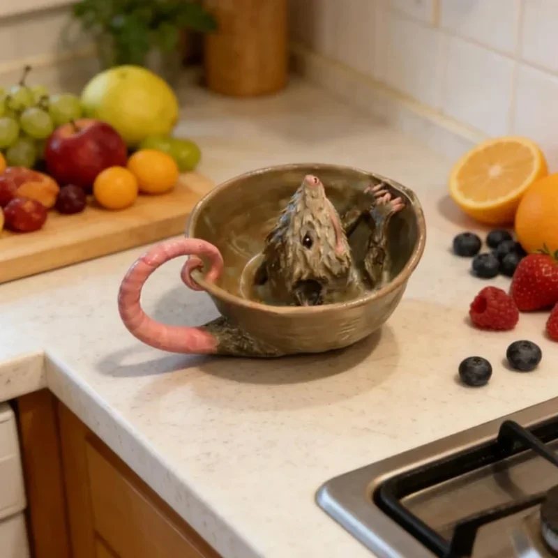 Resin Mouse Shape Grinding Bowl Non-slip Spices Mashing Bowl Juicing Bowl Funny Manual Grinder Fruits Grinding Tools