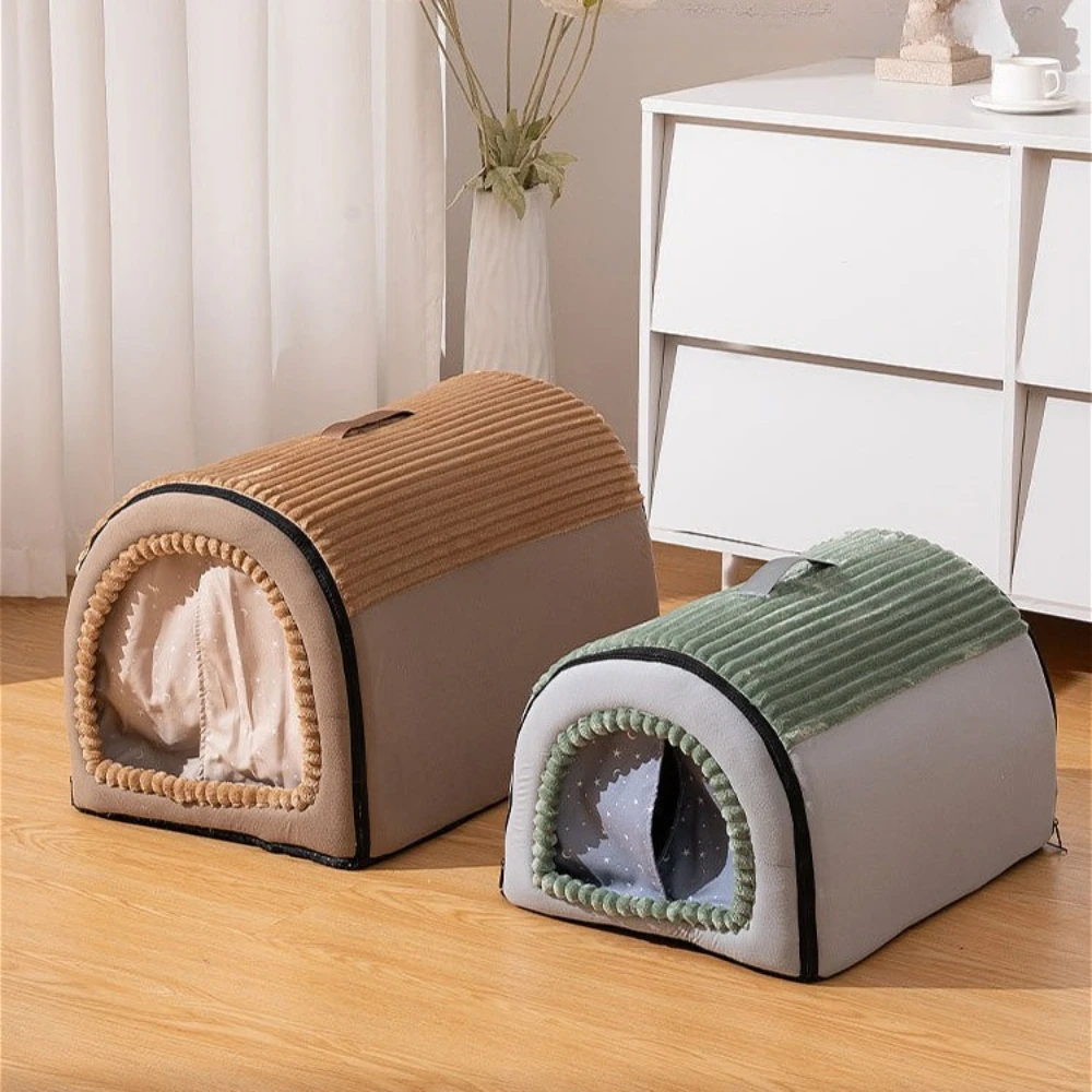 

Removable Nest Winter Pet Cat Bed Foldable Dog House Dog Villa Sleep Kennel Warm Enclosed Cave Sofa Big Dog Kennel Pet Supplies