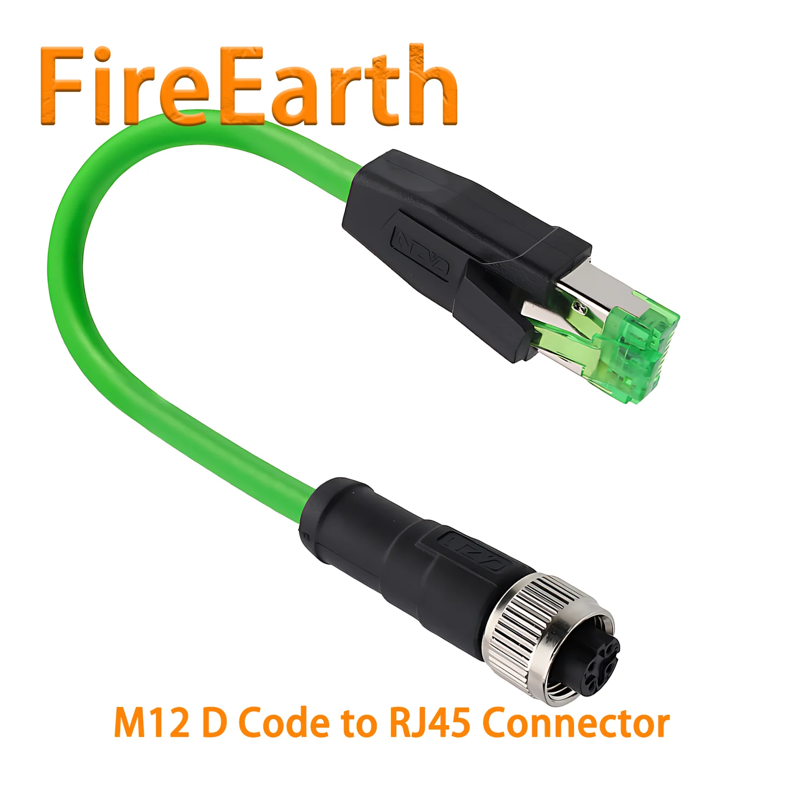 

Industrial M12 to RJ45 EtherCAT Protocol Ethernet Cable Straight Connector,4pin D Code,1M,Male to Female for Automation Systems