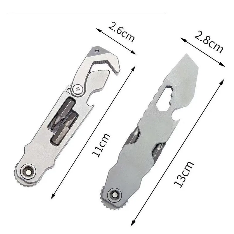 420 Stainless Steel Crowbar Multi-functional Adjustable Wrench Screwdriver Pocket Tool Hanger Pry Bar Bottle Opener EDC Tool
