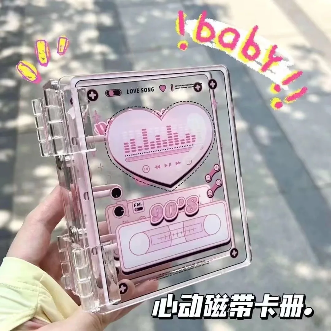 Ins Acrylic Postcard Holder Card Book 3 Inch Loose-leaf Girl Star Chasing Small Card DIY Acrylic Collection Book Card Collectors