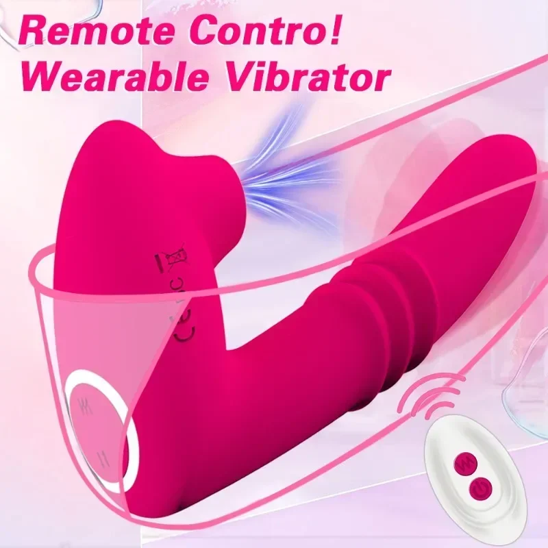 Vibrator Dildo nirkabel untuk wanita, mainan seks Stimulator klitoris G Spot untuk dewasa 18