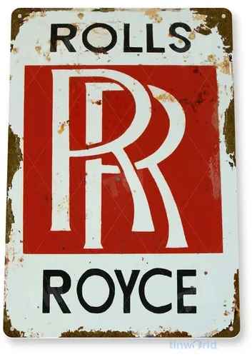 TIN SIGN Rolls Royce RR Metal Décor Art Auto Engine Shop Garage Cave Bar A596 --Tin Sign