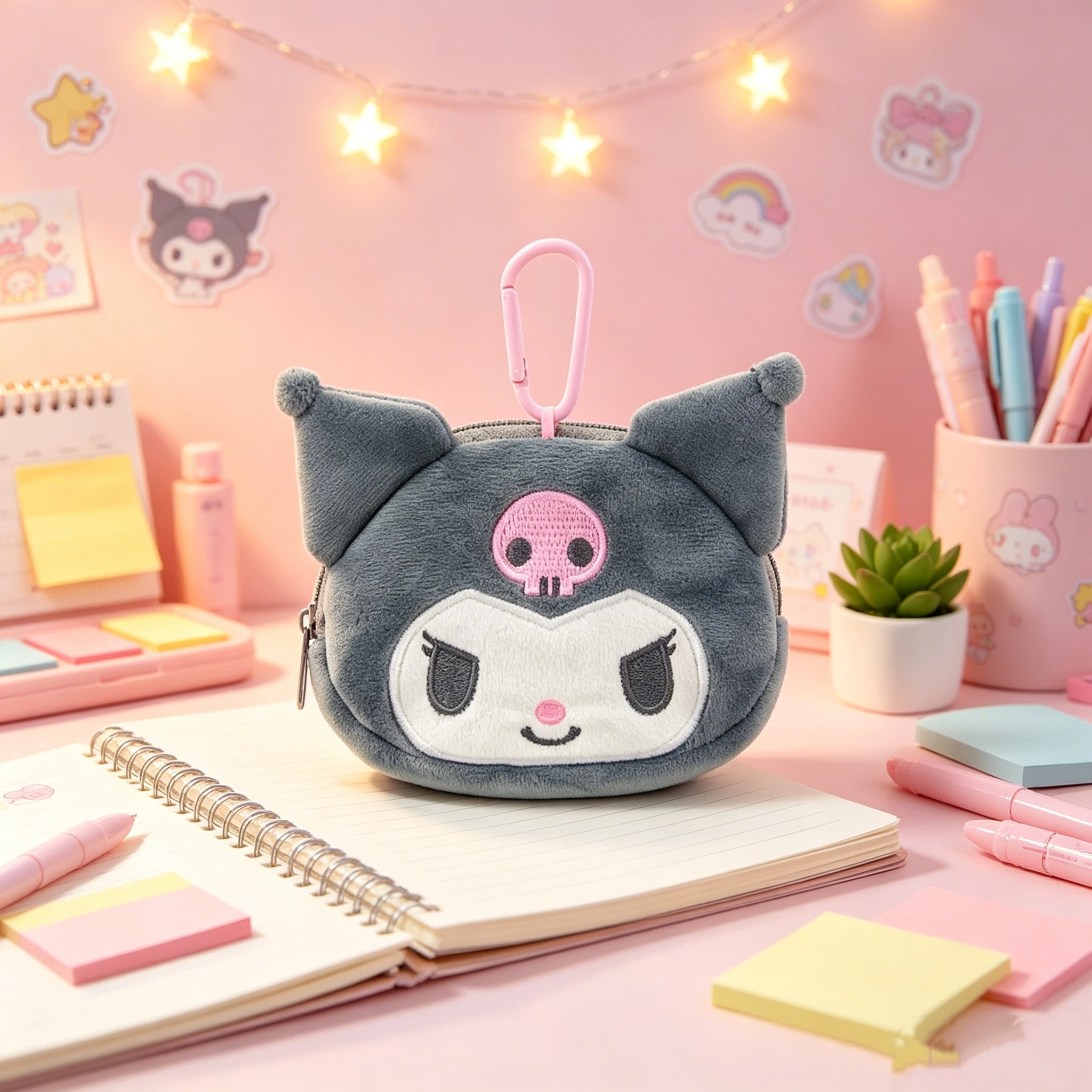 Genuine Licensed Plush Coin Purse, Soft Mini Zipper Wallet, Cute Keychain Pouch, Bag Charm, Ideal Kids & Fans Gift