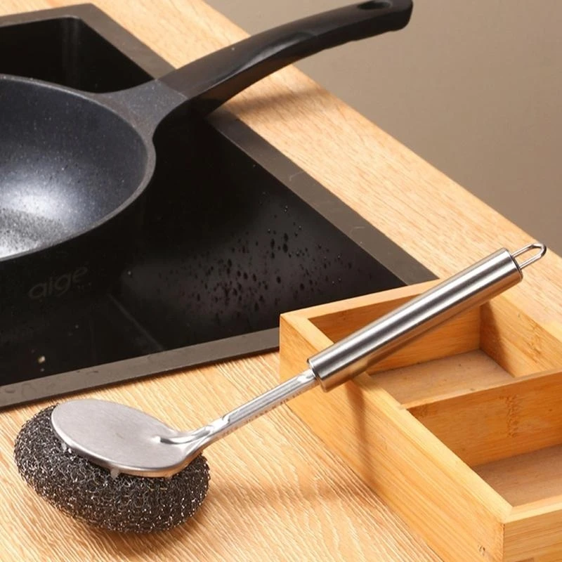 

Скруббер из нержавеющей стали с ручкой, скруббер скруббер скруббер, чистящая щетка, скраба из нержавеющей стали 37JD