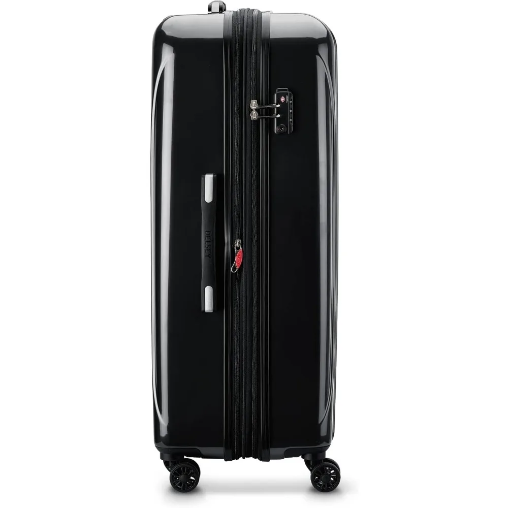 Equipaje giratorio rígido expandible Estuche de viaje grande Aero negro de 28 pulgadas con ruedas