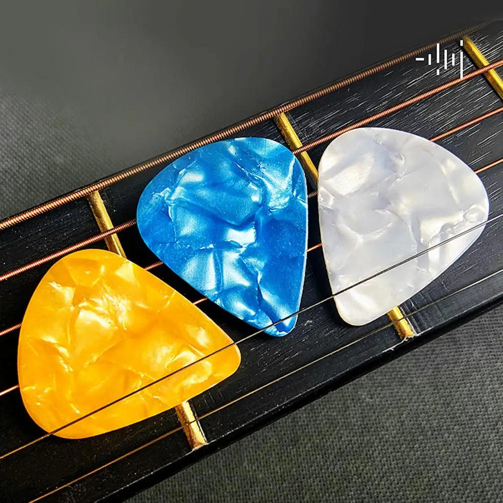 30Pcs Guitar Picks Plectrums 0.5mm 0.75mm 1.0mm Thin Variety  Bass Electric Acoustic Ukulele Guitar Picks Multi-colored Picks