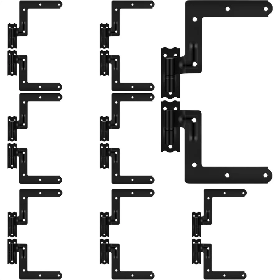 16 عبوة من 8 أزواج من مفصلات مصراع الصلب العمياء 11 16 بوصة مصراع الحديد المطاوع الأسود يرفع المفصلات القابلة للعكس للخدمة الشاقة