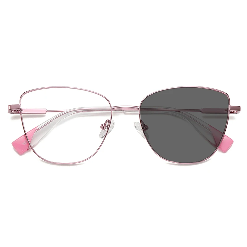 VKYEE Women Photochromic Anti Blue Light Reading Glasses Myopia Hyperopia Prescription Color Change Optical Eyeglasses PFD3032