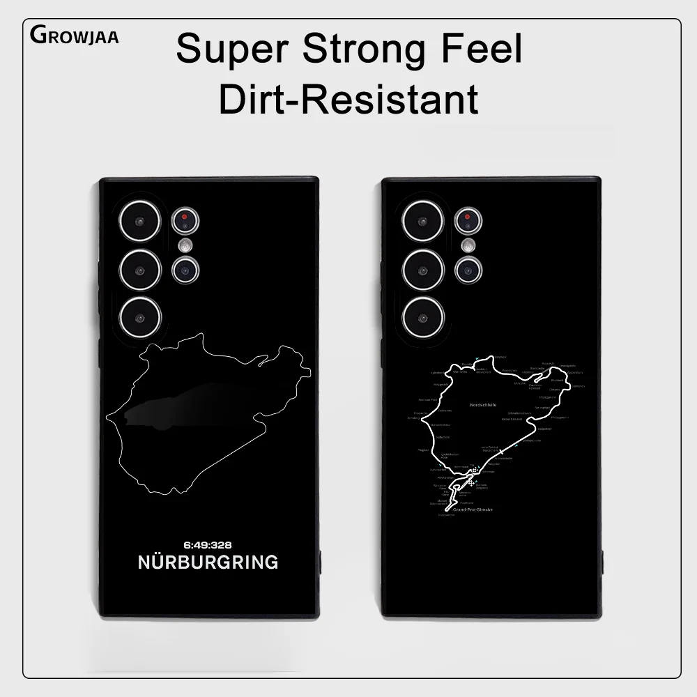 

Sport Car R-Racing Nurburgring Phone Case Samsung Galaxy S25 S24 S22 S23 Ultra S21 S20 Plus Frosted Non-Slip Full Soft Cover