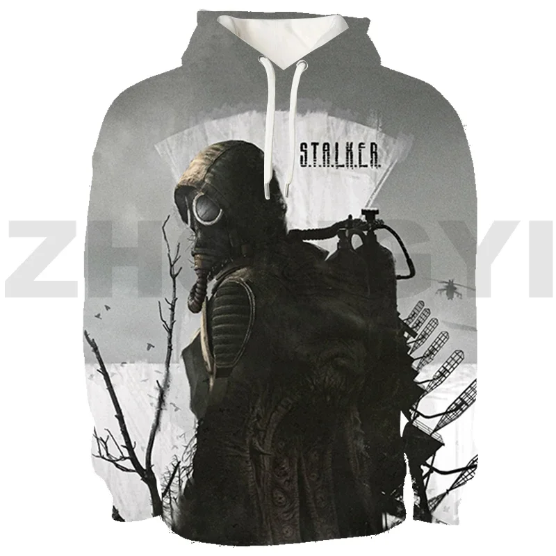 Fashion Stalker 2 Shadow Couple Clothes 3D S.T.A.L.K.E.R. 2 Heart of Game Printed Pullovers Cosplay Costume Daily Sudaderas Men