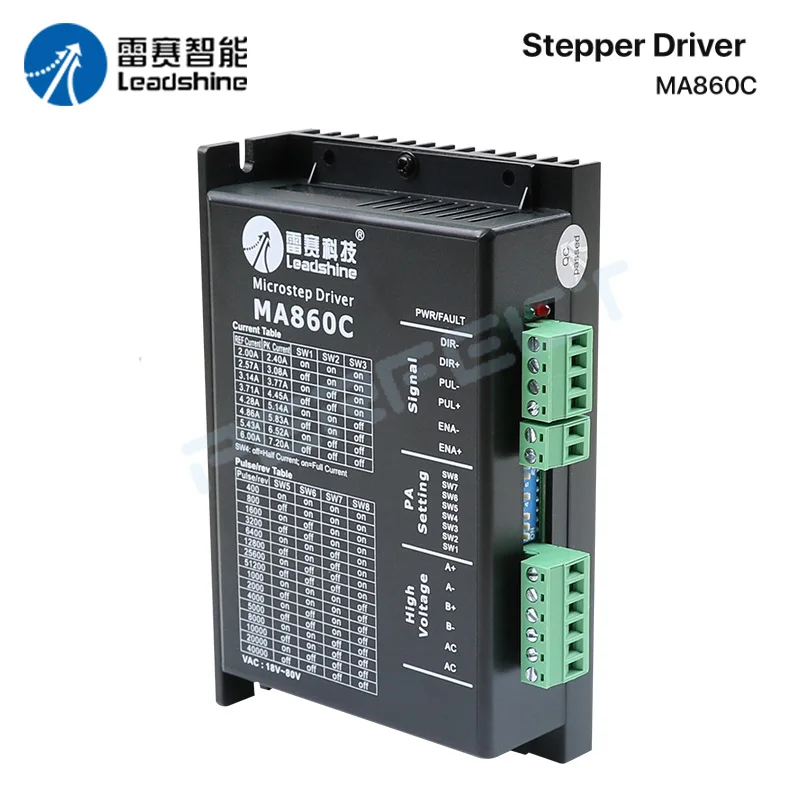 MA860C Leadshine 2 Phase Stepper Motor Driver for CNC NEMA34 86 Motor 18-80VAC Ultra low vibration 32-bit DSP Stepper Motor Driv