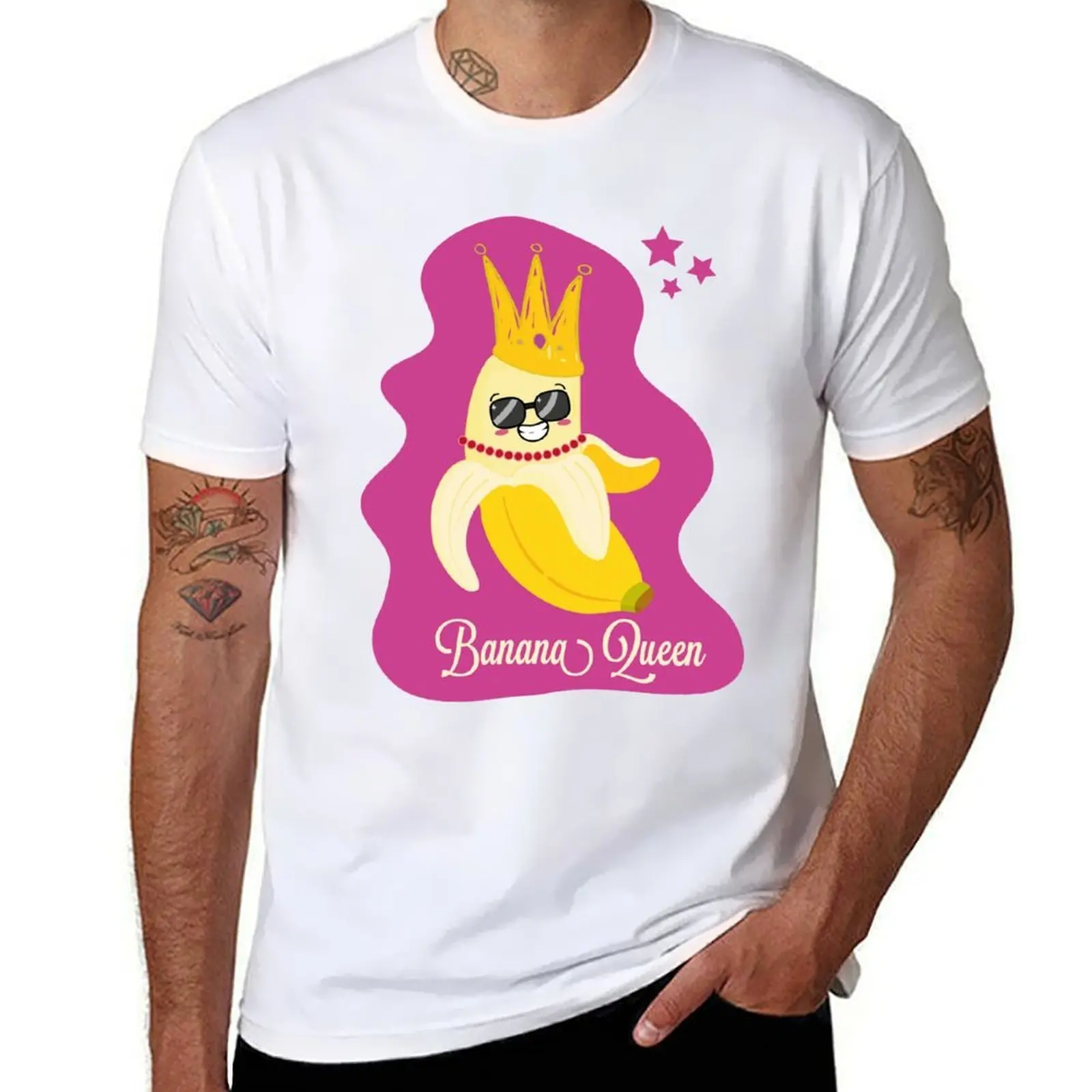 

Banana queen T-Shirt t shirts for man pack cotton man graphic t shirt T-Shirt