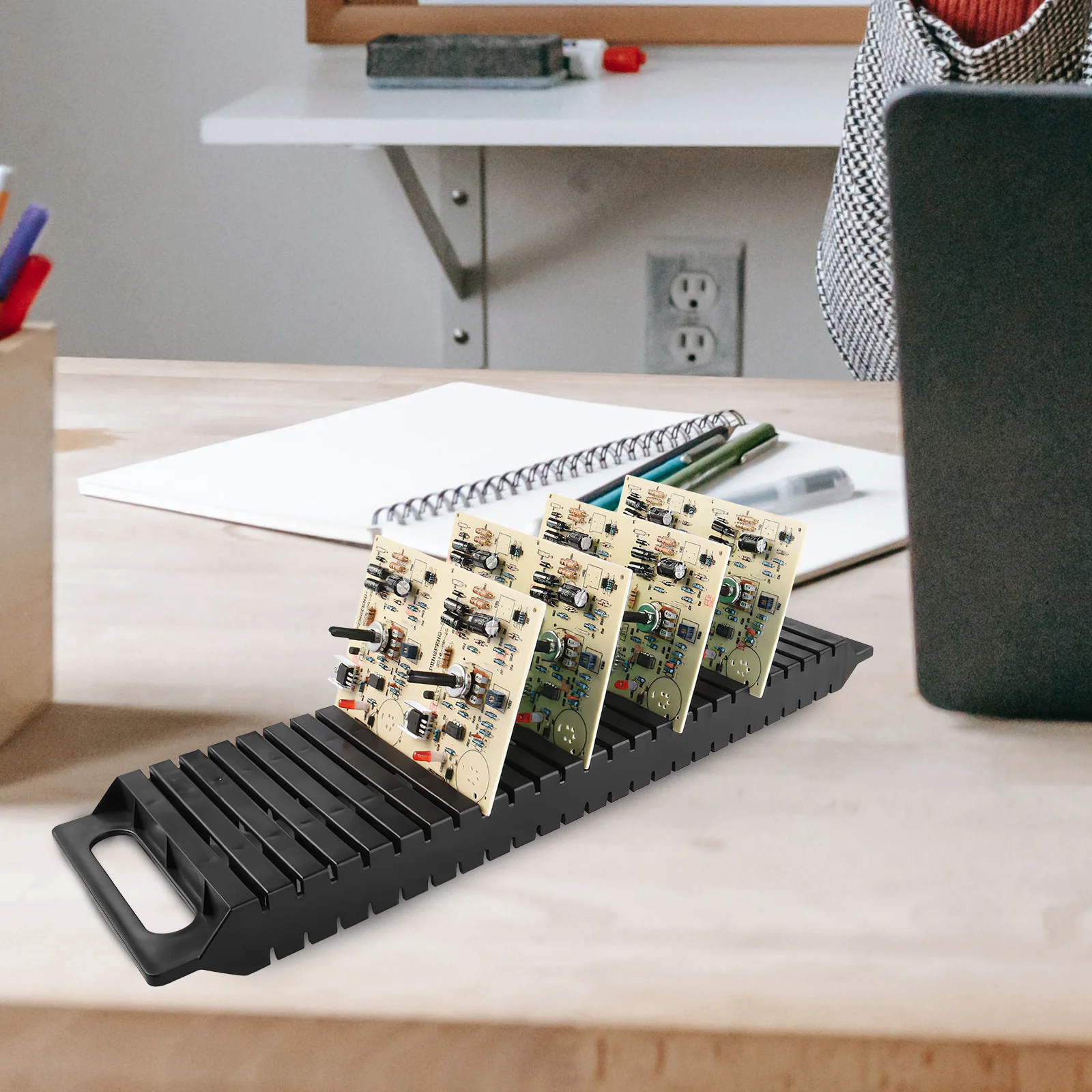 3 stücke Anti-Statische Bar Halterung 25 Slots PCB Rack Für Platine Lagerung Halter Esd Regal Trocknen Stehen Umsatz tablett