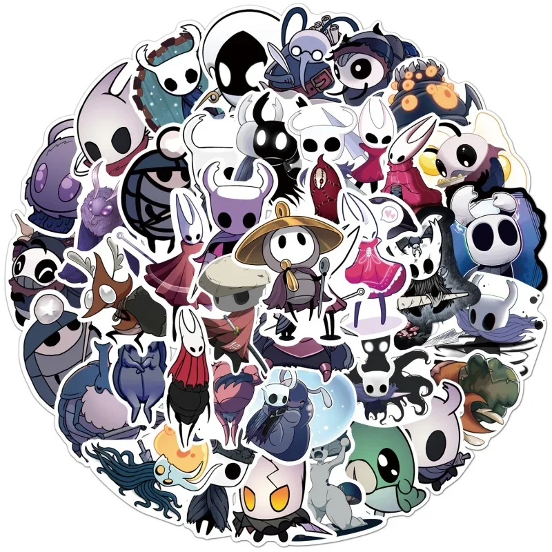 10/25/50Pcs Hollow Knight Cartoon Hot Game naklejka zabawka dziecięca na prezent wodoodporna Graffiti DIY