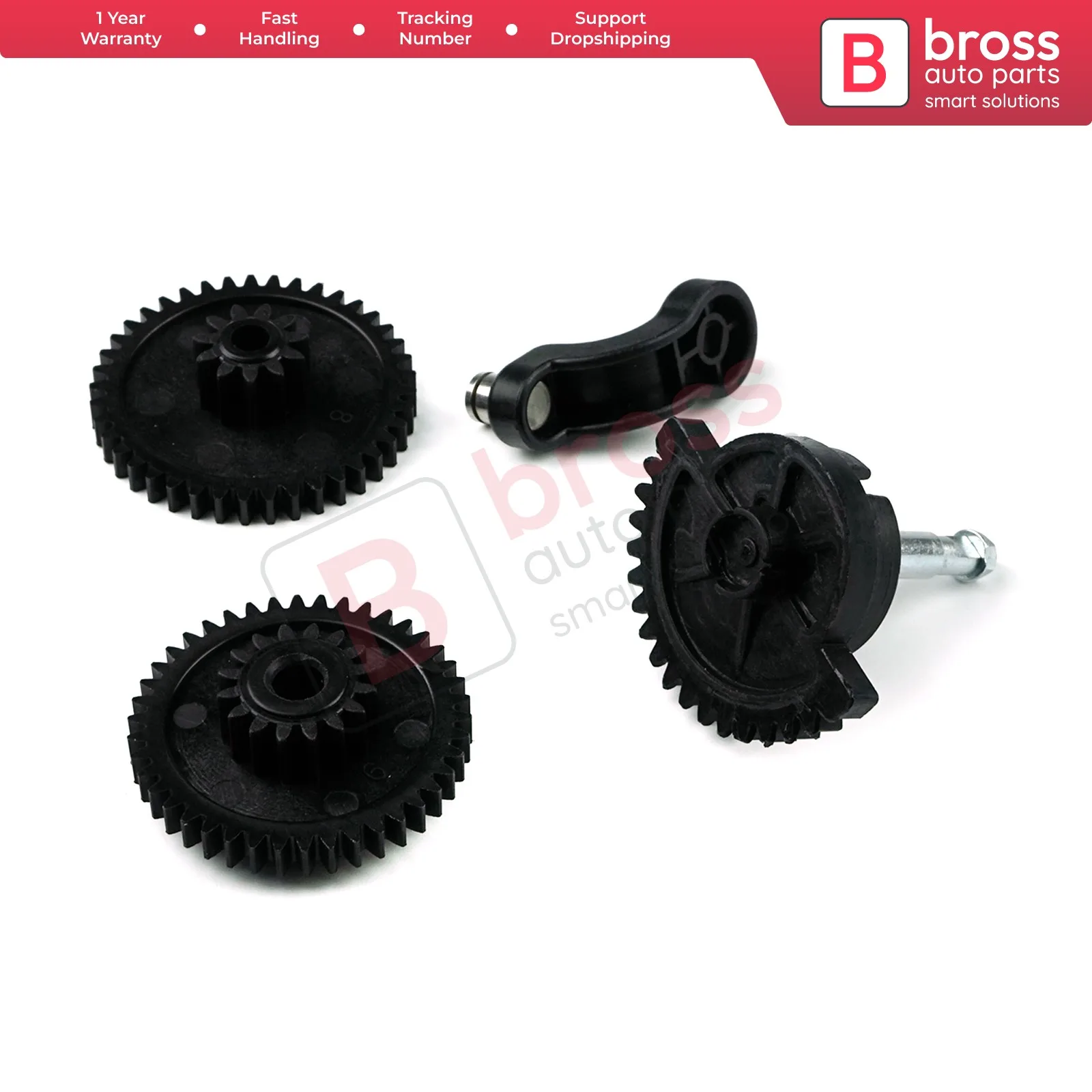 

Bross Auto BGE689 EGR Exhaust Gas Recirculation Valve Cooler Motor Cog Gas Sprocket Actuator Repair Gear Set for Hyundai Kia