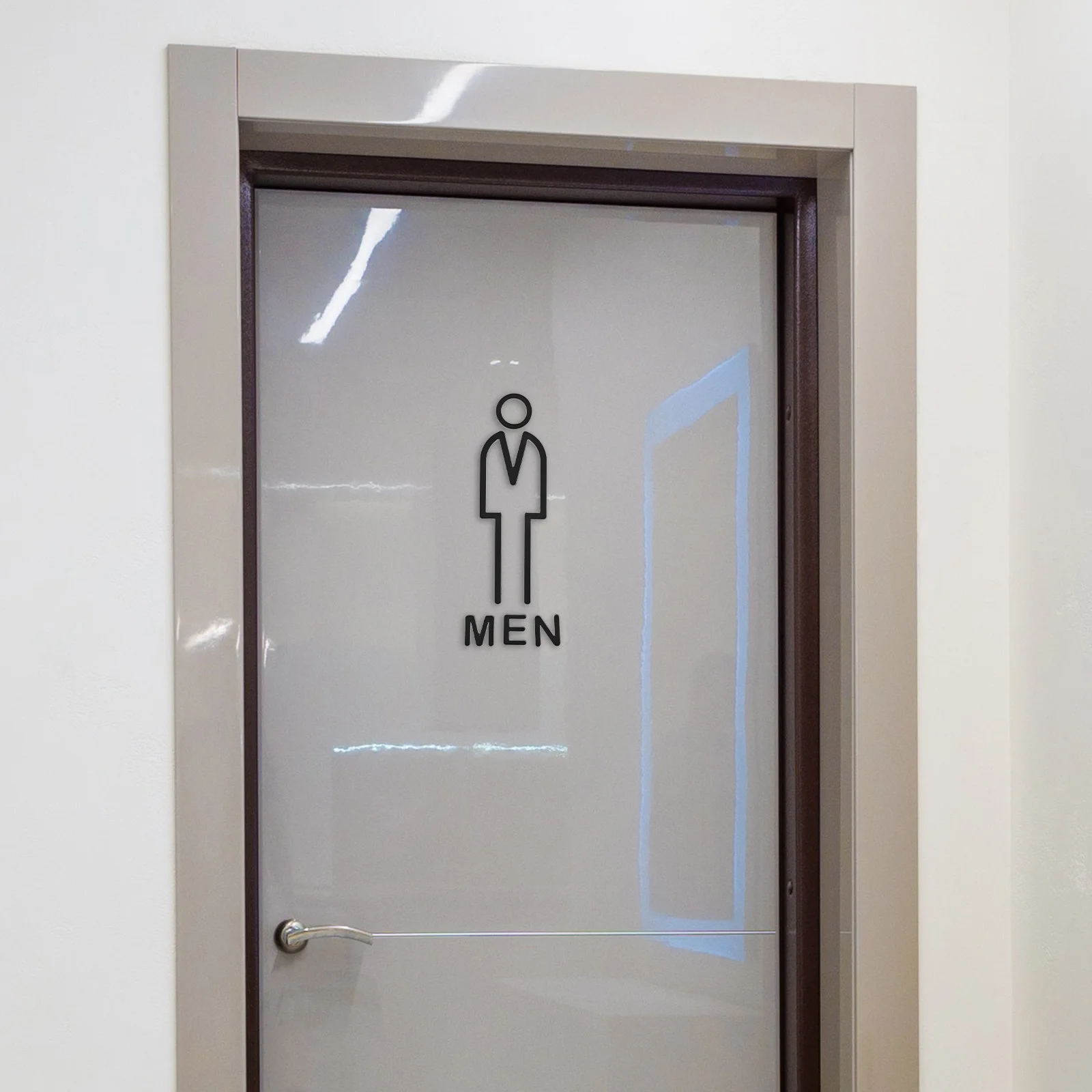 

Self-Adhesive Acrylic Bathroom Gender Signs Hollow Black Men Women Restroom Door Label Public Restroom Sign Mens Room Sign