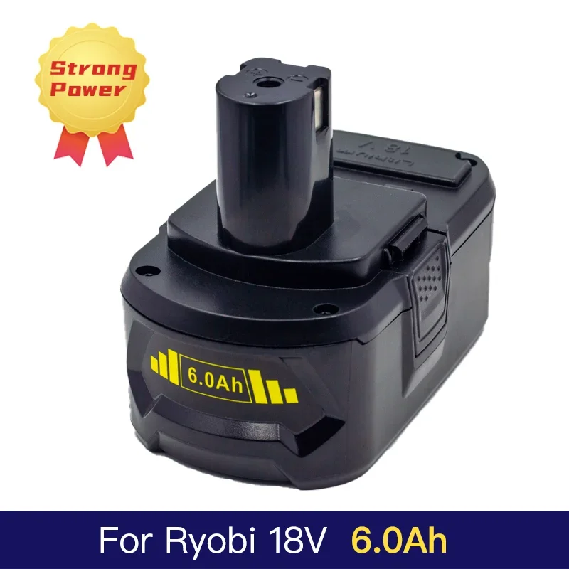 For Ryobi 18V 6.0AH P716 P730 P530 P500 P2400 ORS-1801OWD-1801M 18WDM1801QEOM CCW-180L BID-1801 CAG-180M BPL1820 Li-Ion Battery