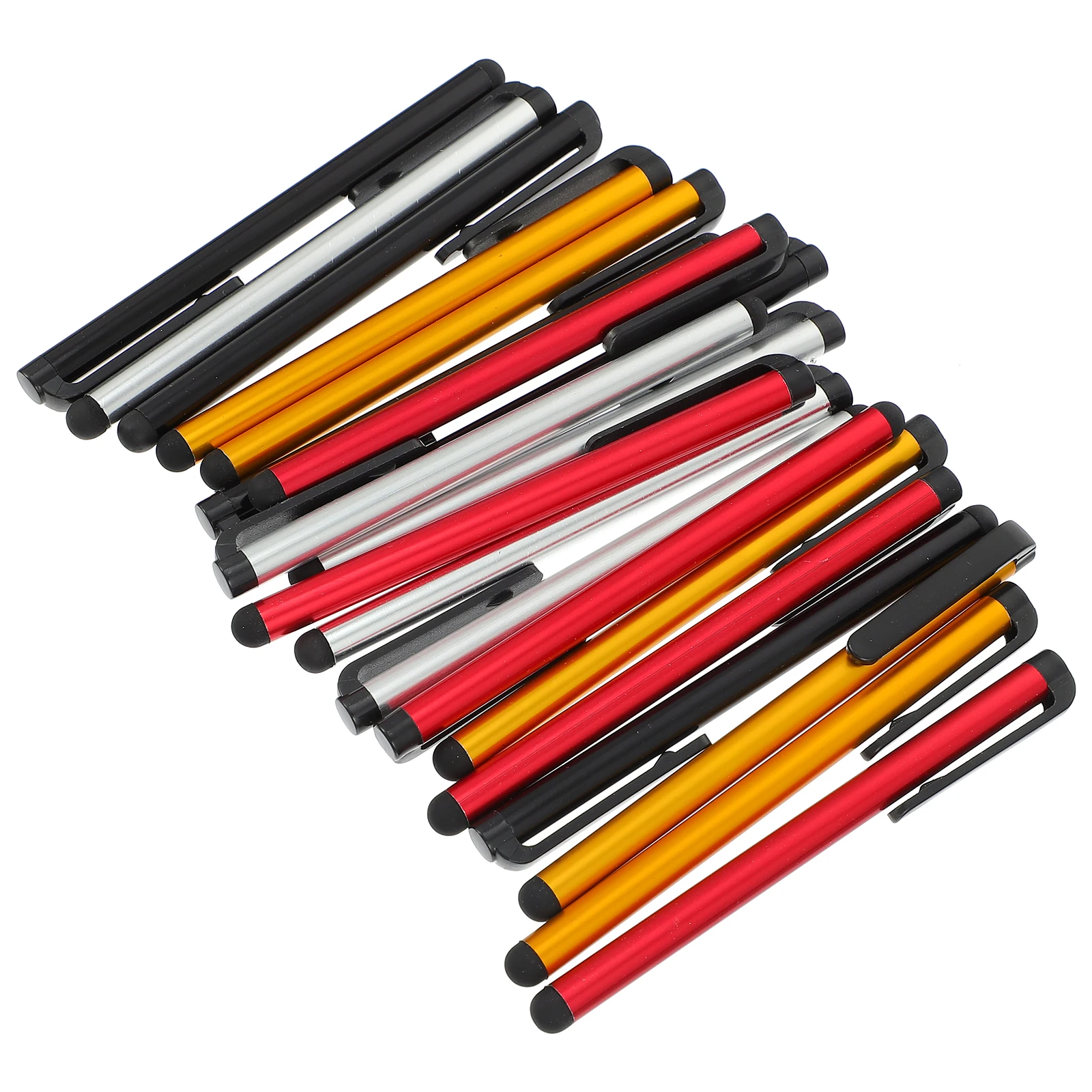 

20 pcs Stylus Pen Set Fine Tip Soft Rubber Aluminum Alloy for Phone Tablet PC Touch Screen Devices Handwriting Pen Kit