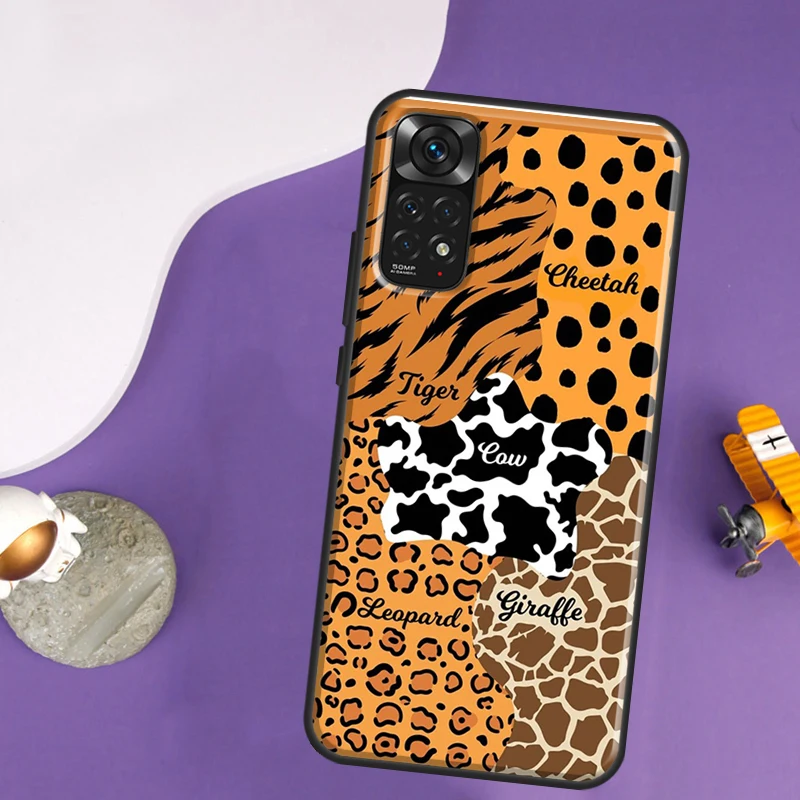 Tiger leopard print panther Case For Xiaomi Redmi Note 12 11 10 8 9 Pro 9S 10S 11S 12S Redmi 12C 10C 9C 10A Back Cover