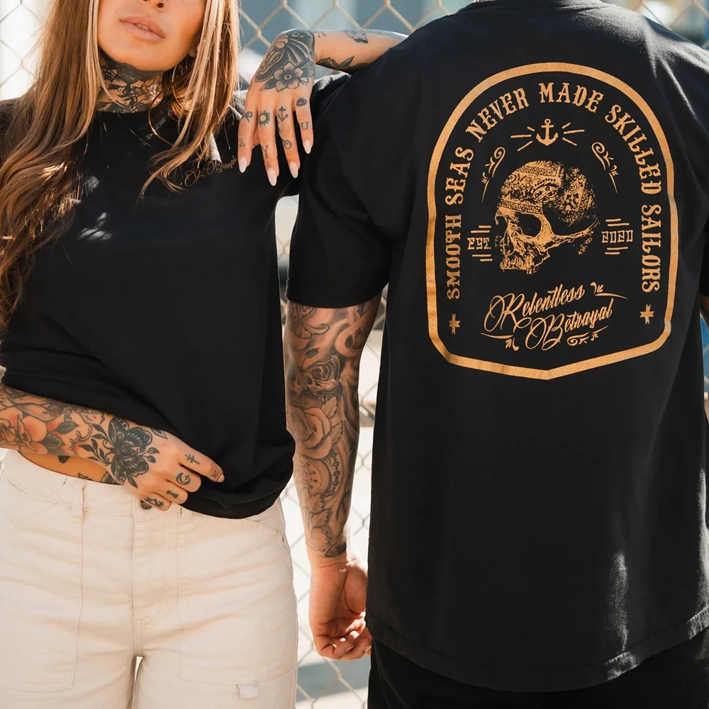 

Новая мужская хлопковая футболка оверсайз в готическом стиле для спортзала