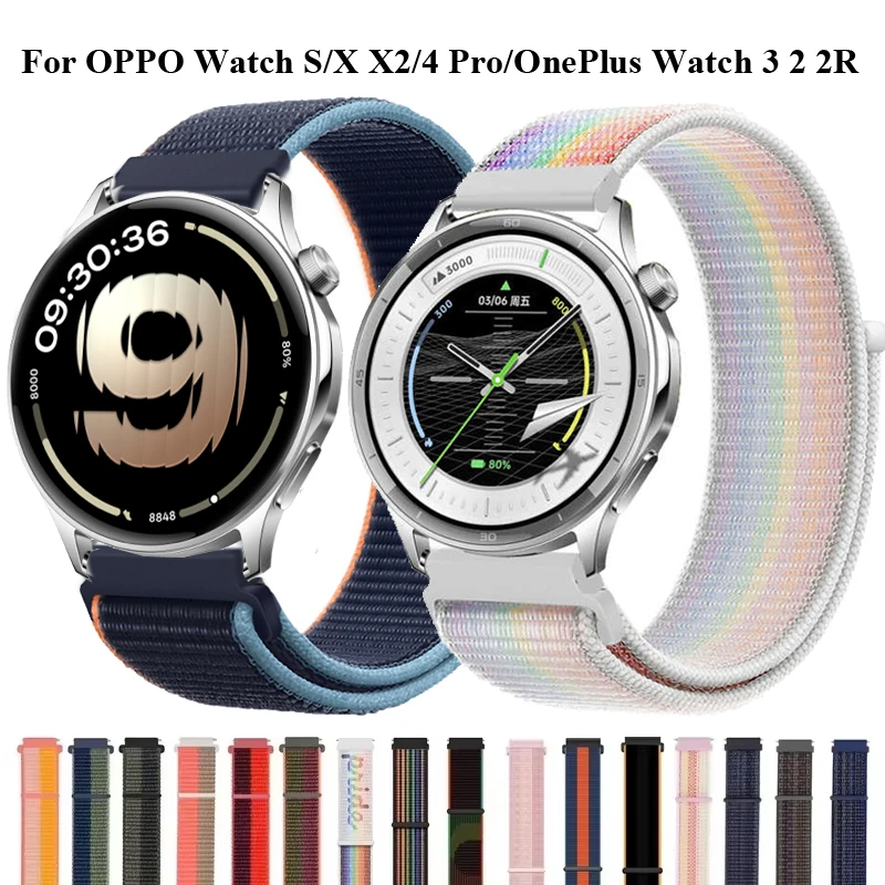 Sports Nylon Loop For OPPO Watch S Bracelet 22mm Correa Strap For OPPO Watch 4Pro X X2/OnePlus Watch 3 2 2R/OnePlus 46mm Band