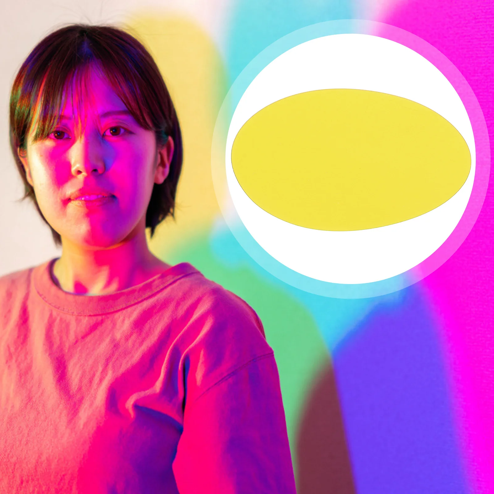 

10Pcs Sunset Atmosphere Light Color Film 66mm Spot Lamp Photo Color Correction Gels Lighting Effects Colour Filter for Camera