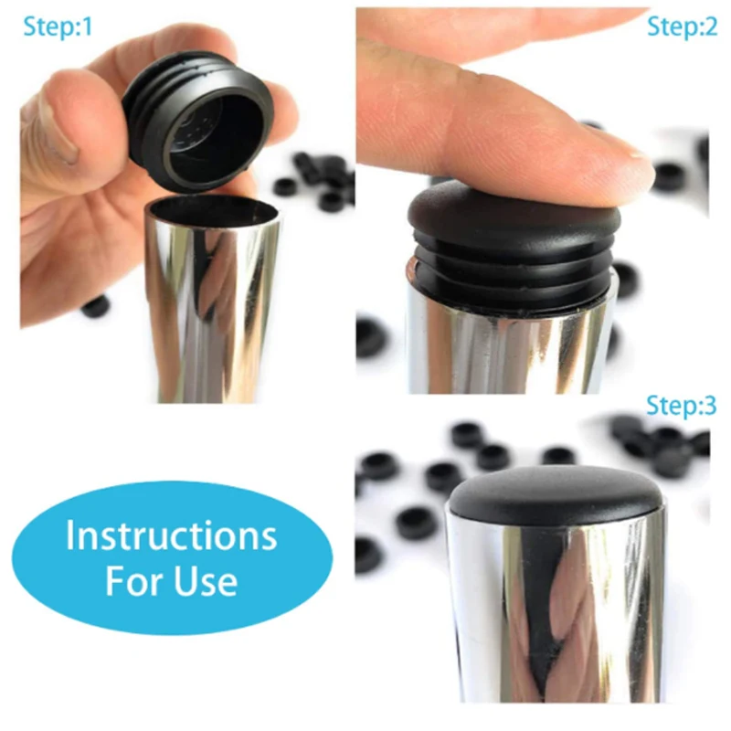 10/5PCS Plastic Round Inner Plug For Steel Pipe End Blanking Cap Anti Slip Alloy Ladder Chair Leg Cover Furniture Protector Pads