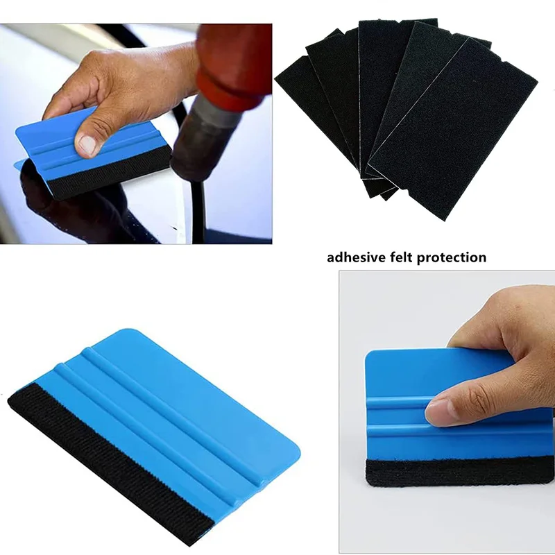 15Pcs Felt Cloth for Vinyl Film Scraper Car Wrap Fabric Felt Cloth for Carbon Fiber Hard Card Squeegee Window Tint Scraper