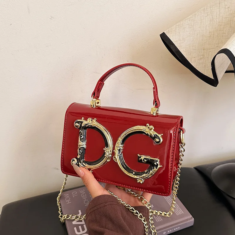 حقيبة مربعة صغيرة للنساء أنيقة وبسيطة - حقيبة كروس بسلسلة فاخرة وحقيبة بمقبض علوي، حقيبة عصرية مسائية متعددة الاستخدامات #5