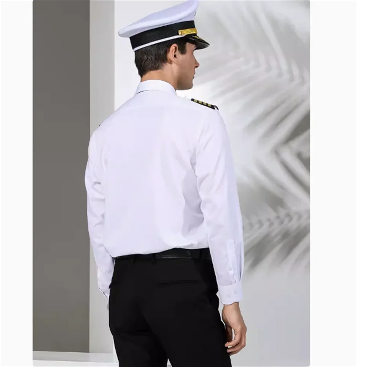 Kapitän uniform, männlicher Pilot, kurz ärmel iges, lang ärmel iges Hemd mit Zubehör, Hut nicht enthalten