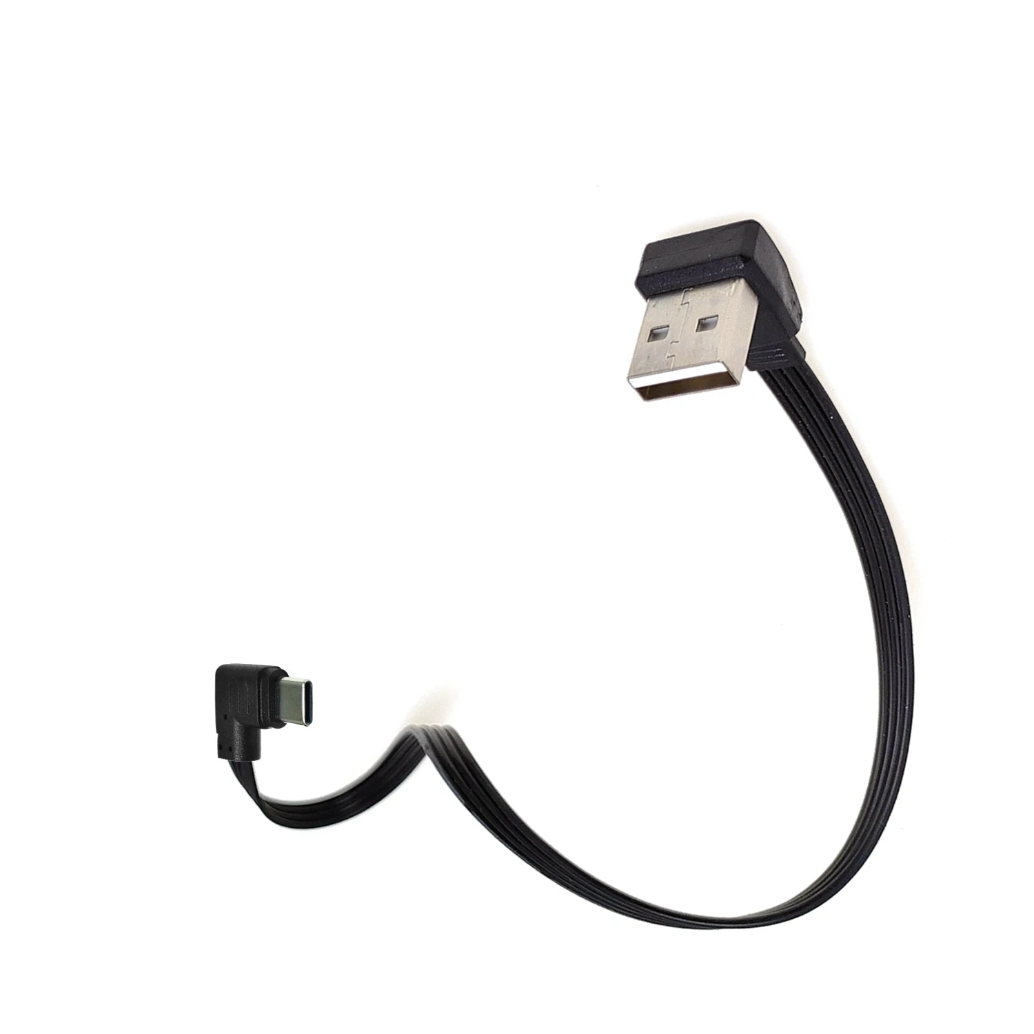 USB-C Typ C Männlich Links Rechts UP Down Abgewinkelt 90 ° zu USB 2,0 Männlichen Daten Kabel USB Typ-c Flache Kabel 0,1 m/0,2 m