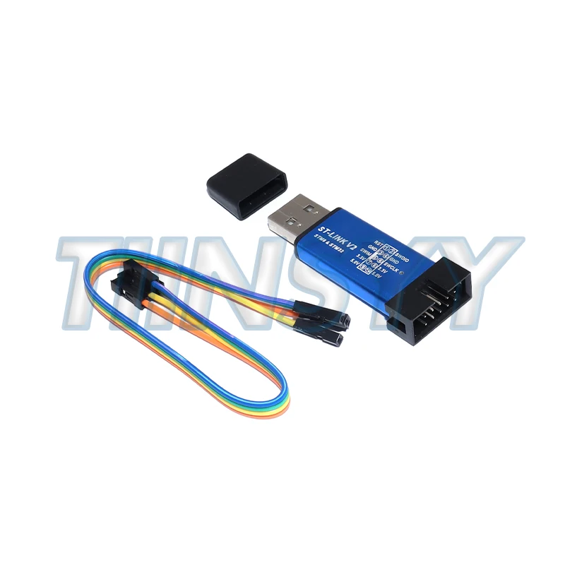 1Set ST LINK Stlink ST-Link V2 Mini STM8 STM32 Simulator Download Programmer Programming With Cover DuPont Cable ST Link V2