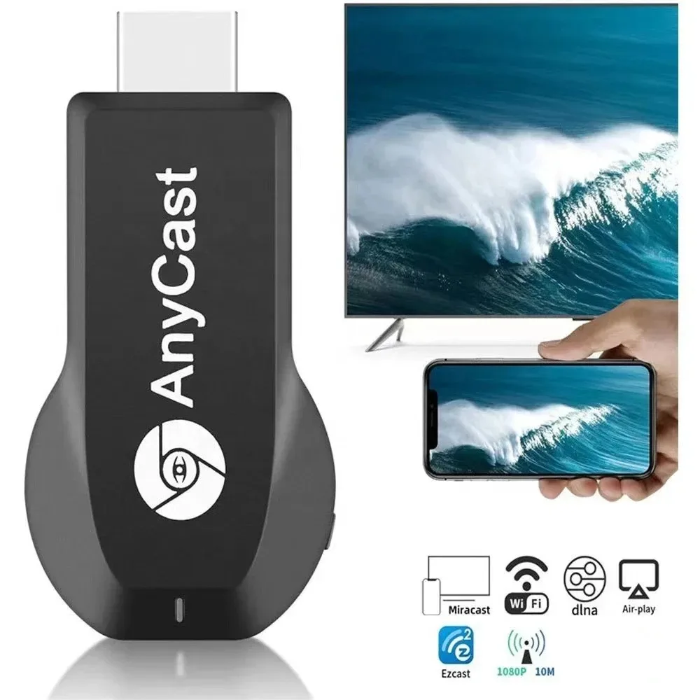 M2 Plus شاشة WiFi لاسلكية 4K 1080P HDMI متوافقة مع جهاز استقبال دونجل للتلفزيون لـ DLNA Airplay Miracast لـ AnyCast لـ IOS